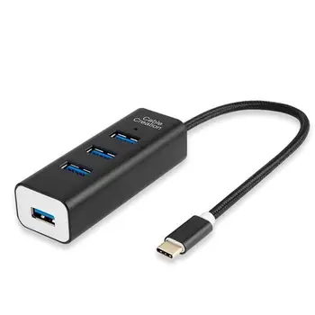 USB-Tüüp C-Hub-4-Port-USB-C-Hub-Adapteriga Ühilduvaid MacBook Pro 2017, 2018, MacBook Air, iPad Pro, Flash Drive