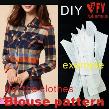 DIY käsitöö riided tegemise mustrid kaart kohandatud naiste särgid 1:1 õmblemine joonised BCY-18